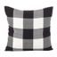 Cabin Cozy Classic Plaid Cotton Throw Pillow, Black and White