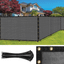 Gray Heavy-Duty Polyethylene Privacy Fence Screen with Grommets 5' x 10'