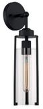 Marina 17'' Matte Black Modern Dimmable Cylinder Sconce