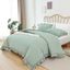 Sage Green Queen Microfiber Ruffle Comforter Set