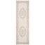 Ivory and Pink Handmade Wool Medallion Runner Rug