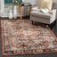 Reversible Rectangular Blue Synthetic 4' x 6' Stain-Resistant Rug