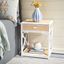 Bali Breeze White Mahogany Nightstand with Shelf and Drawer