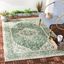 Green and Cream Medallion Outdoor Area Rug