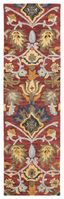 Handmade Tufted Floral Red and Multi Wool Runner Rug 192" x 27"