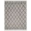 Gray and Dark Gray Hand-Tufted Wool Shag Rug 9' x 12'