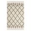 Casablanca Ivory and Brown Hand-Tufted Wool Shag Area Rug 8' x 10'