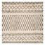 Ivory and Dark Brown Hand-Tufted Wool Shag Rug, 10' x 14'