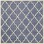 Hand-tufted Gray Wool 59" Square Non-slip Area Rug