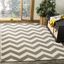 Contemporary Grey Beige Synthetic 4' Square Indoor/Outdoor Rug