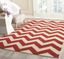 Red Chevron Flat Woven Indoor/Outdoor Area Rug