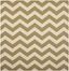 Green and Beige Chevron Square Indoor/Outdoor Rug