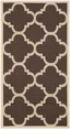 Moroccan Trellis Dark Brown 2' x 3'7" Synthetic Indoor/Outdoor Accent Rug