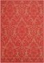 Sultry Red Synthetic 5' x 7' Easy-Care Outdoor Area Rug