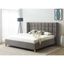 Emerson Queen Plush Light Grey Linen Tufted Upholstered Bed