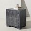 Laila Light Grey Lacquer Storage Chest with Brass Hardware