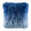 20" Blue Faux Flokati Square Pillow