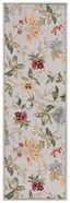 Gray Floral Handmade Wool Runner Rug, 2'6" x 8'