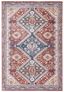 Navy and Rust Oriental Synthetic 9' x 12' Area Rug