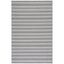 Modern Hand-Knotted Striped Black and Grey 8' x 10' Wool Blend Rug