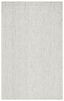 Ivory Abstract Handmade Wool Rectangular Area Rug, 5' x 8'