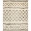 Ivory and Dark Brown Hand-Tufted Wool Shag Rug 5' x 8'