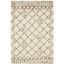 Ivory & Green Hand-Tufted Shag Wool Rug 4' x 6'