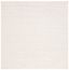 Ivory Square Handwoven Wool Shag Area Rug, 8' x 8'