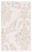 Ivory and Beige Floral Hand-Tufted Wool Area Rug 3' x 5'