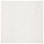 Light Grey and Ivory Hand-Tufted Wool Square Rug, 3' x 3'