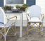 Hooper Blue and White Wicker Bistro Armchair Set