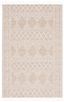 Ivory and Beige Handwoven Wool and Cotton Area Rug, 8' x 10'