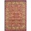 Classic Red & Natural 3' x 5' Tufted Synthetic Area Rug