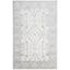 Ivory and Blue Hand-Knotted Wool and Viscose 9' x 12' Area Rug