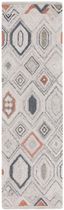 Gray and Rust Hand-Tufted Wool Runner Rug, 2'3" x 8'