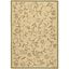 Cream and Green Tufted Floral Rectangular Area Rug