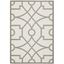 Gray Rectangular Hand-Tufted Washable Synthetic Area Rug 5'3" x 7'7"