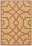 Freya Terracotta and Beige Synthetic 5' x 7' Area Rug