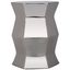 Contemporary Silver Hexagon Ceramic Garden Stool, 17''