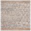 Light Grey Natural Wool Square Flat Woven Rug