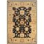 Banbury Hand-Knotted Wool 6' x 9' Rug in Black and Light Gold