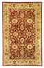 Handmade Ivory and Rust Wool Persian Style Rug, 8'3" x 11'