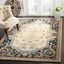 Ivory Elegance 6' Square Hand-Tufted Wool Area Rug