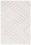 Ivory Geometric Flat Woven Synthetic 4' x 6' Area Rug