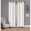 Snow White Blackout Textured Slub Curtain Pair 84" x 38"