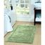 Luxe Sage Green Tufted Cotton Bath Rug 22" x 34"