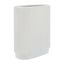 White Ceramic Ridged 12" Vase for Weddings and Decor