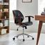 Samuel Black Faux Leather Bamboo Executive Office Chair