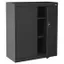 Black Steel Freestanding Lockable Cabinet with Adjustable Shelving