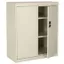 Putty Steel Freestanding Lockable Cabinet with Adjustable Shelving